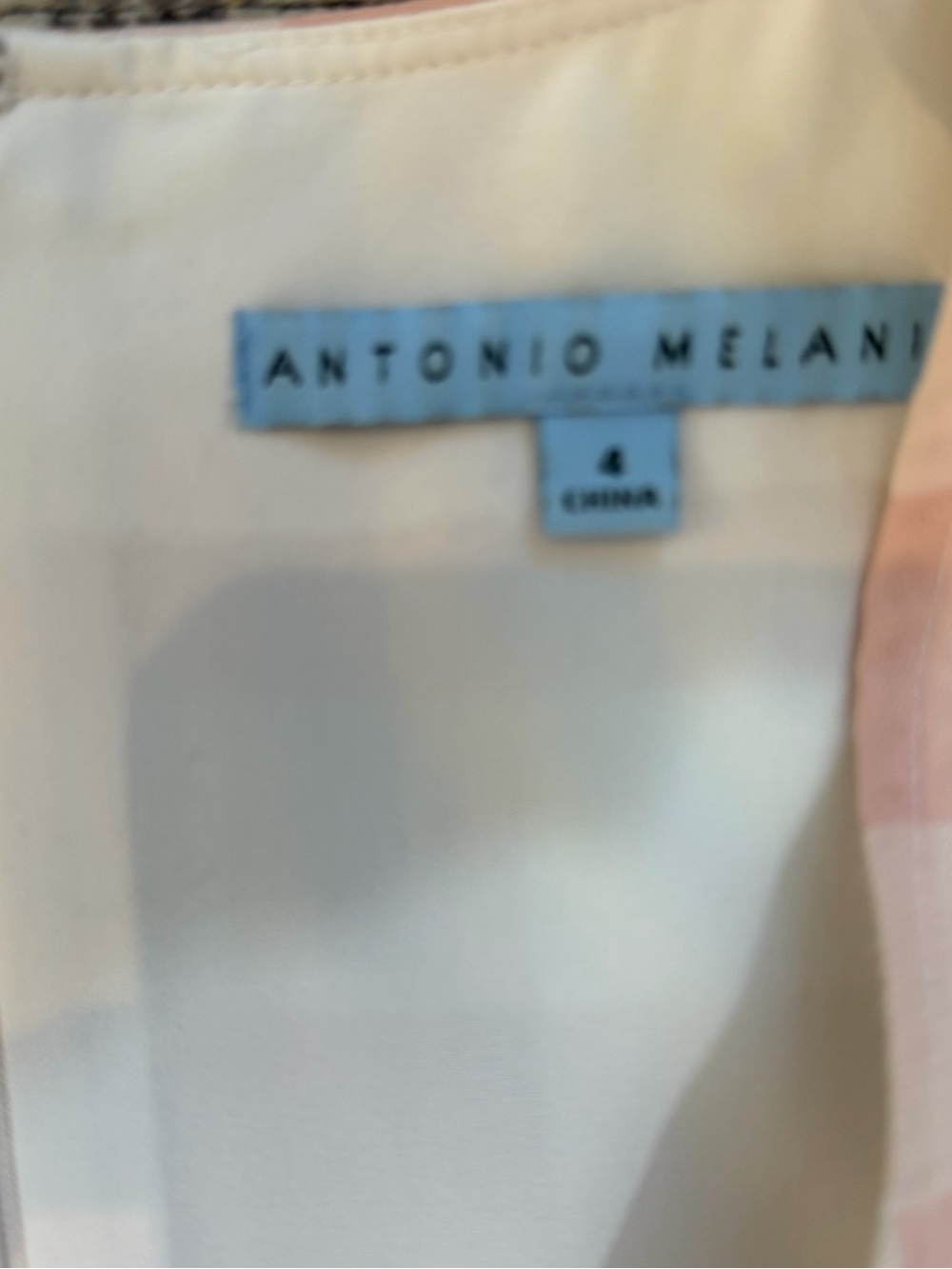 Antonio Melani Pink White GINGHAM Dress Sundress Midi A-Line Dress Summer 4 S - Picture 9 of 11